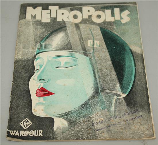 Metropolis film programme 1927. The Metropolis Magazine, Wardour Films Ltd,